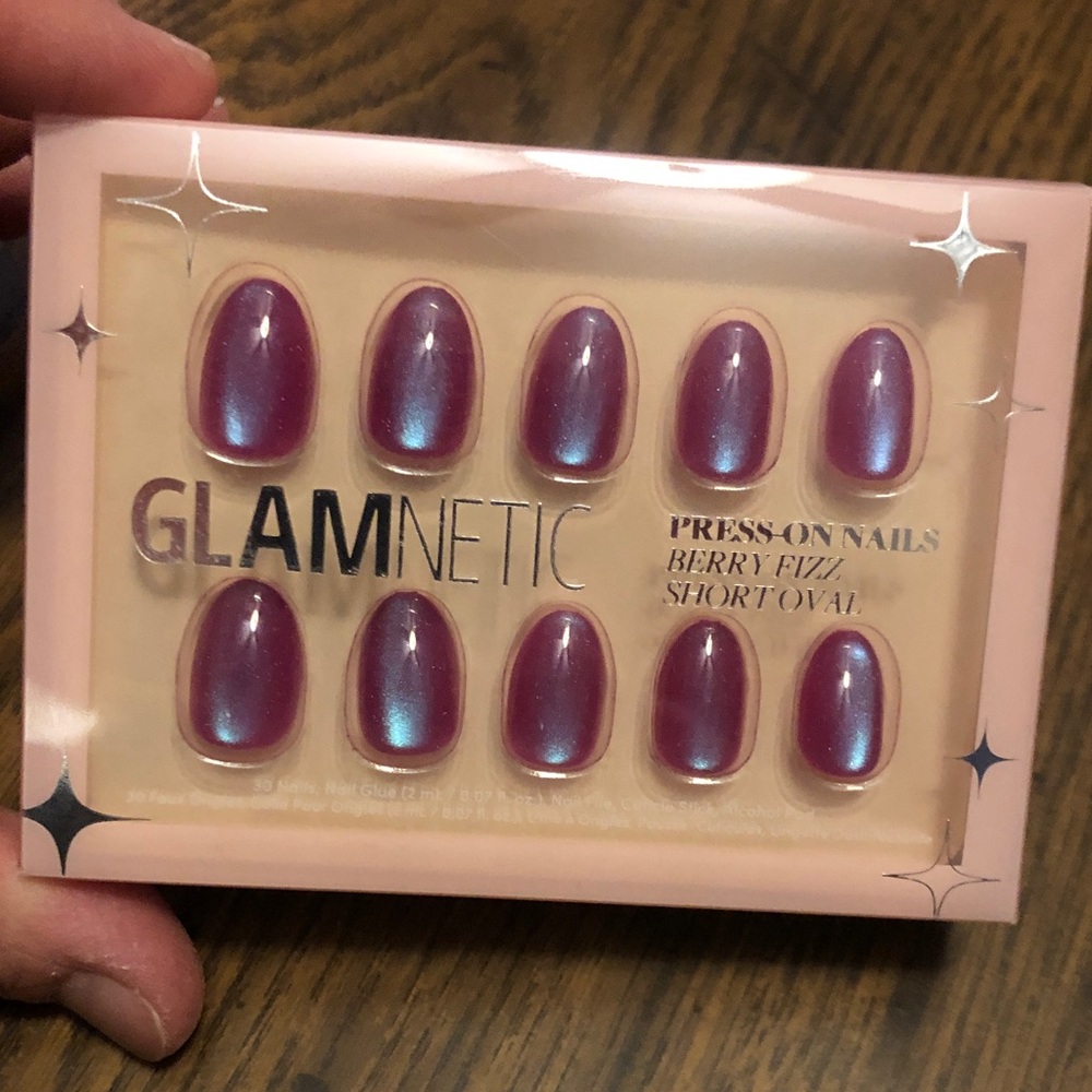 Glamnetic Berry Fizz Press-On Nails - Shimmering Pink